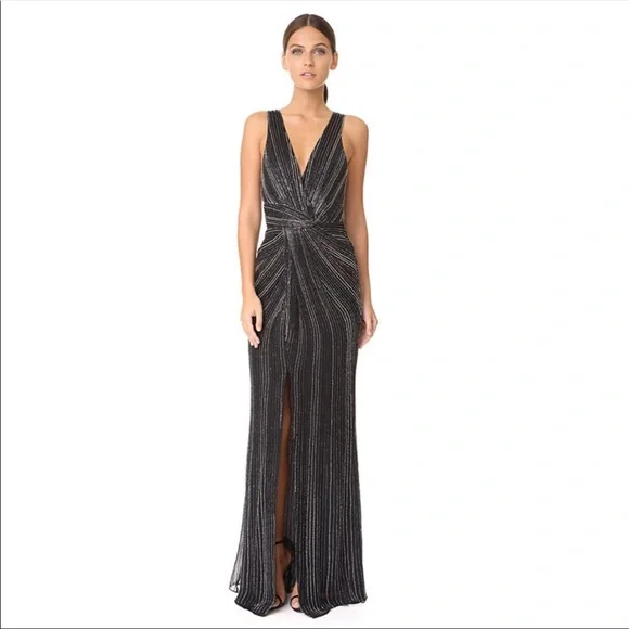 NWT Parker Black Monarch beaded evening gown size 4 - Picture 5 of 9